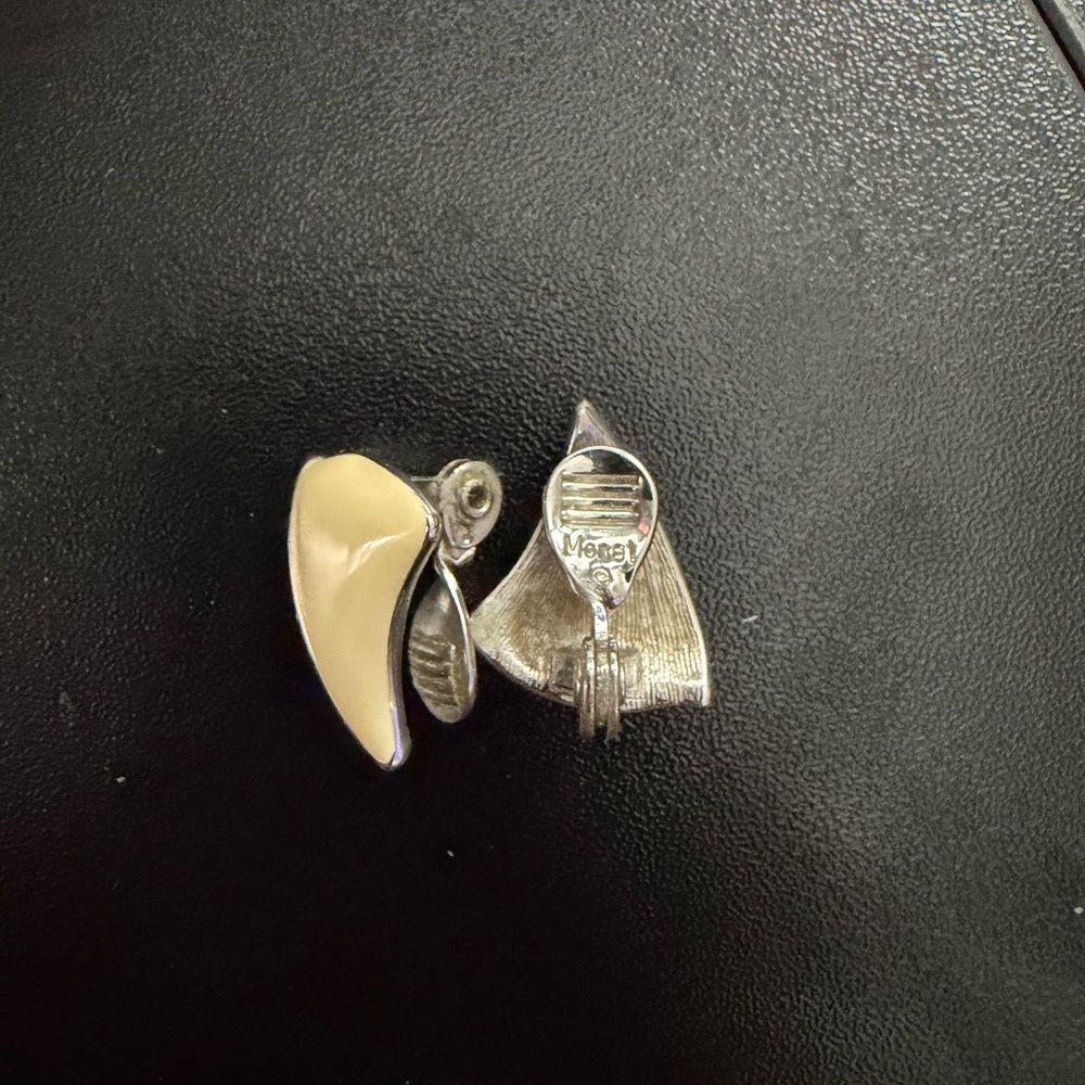 vintage Monet clip-on earrings.